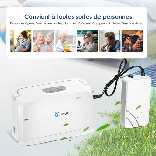 Concentrateur d'oxygène compact VL-1 pour le voyage, parfait pour les parcs, les véhicules récréatifs ou les excursions d'une journée.