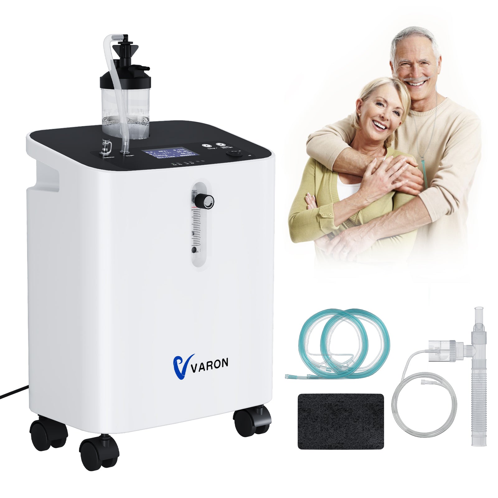 VARON VH-3 PRO Concentrateur d'oxygène à domicile | 10 Niveaux de Réglage, Thérapie Confortable, certifié CE VARON