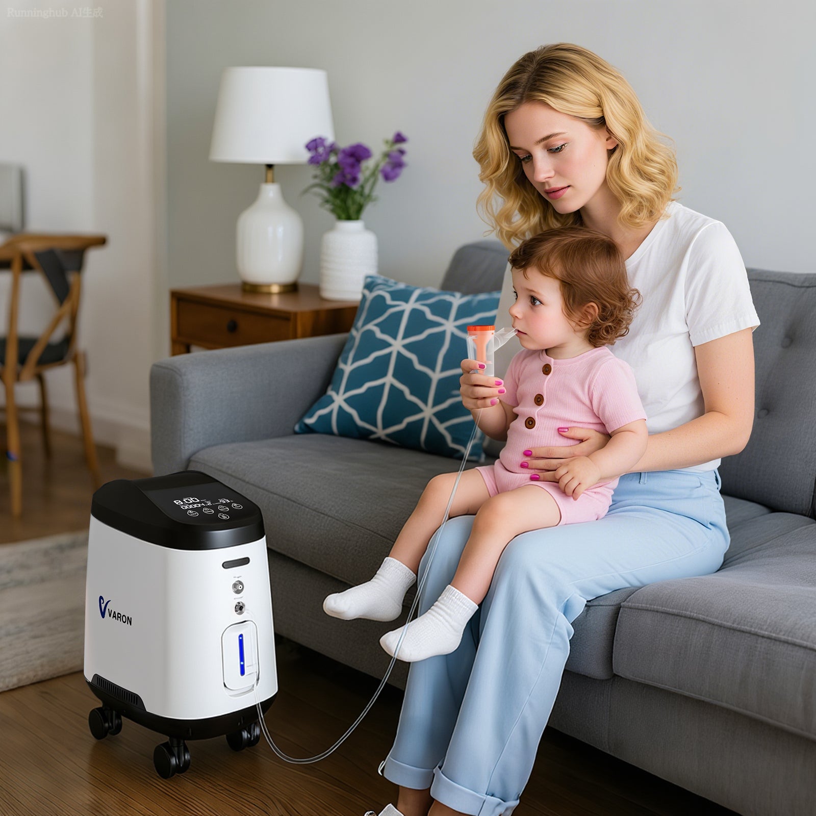 VARON PRO VH-2 Concentrateur d'oxygène à domicile | 9 Niveaux de Réglage, Approuvé CE VARON