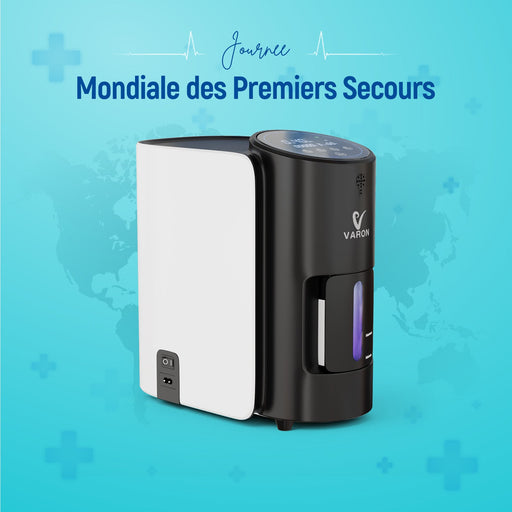 VARON VH-1 Concentrateur d'oxygène à domicile | 1-7L/min, Vital Senior Health, certifié CE VARON