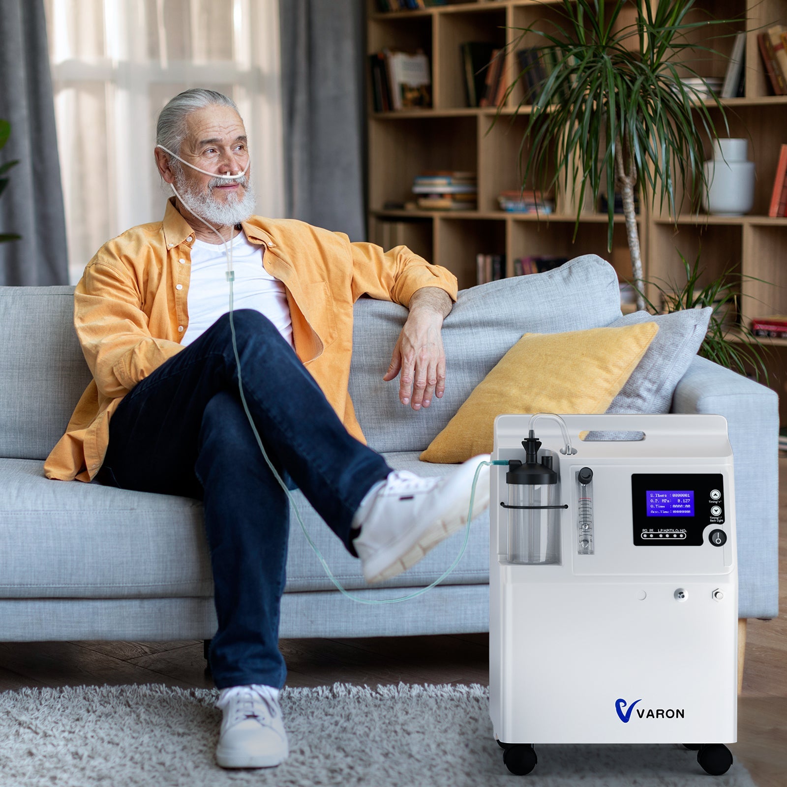 VARON Serene 5 5L concentrateur d'oxygène continu à domicile pour les personnes âgées