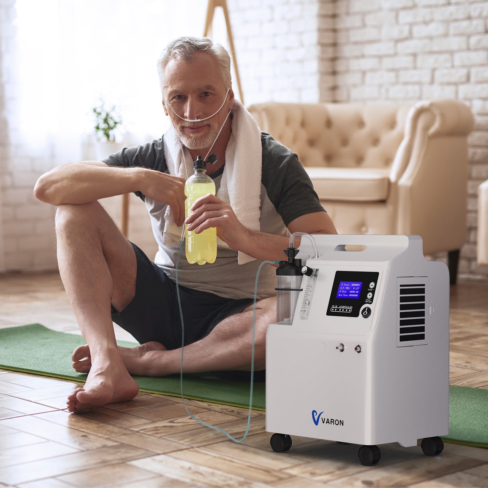 VARON Serene 5 5L concentrateur d'oxygène continu à domicile pour les personnes âgées