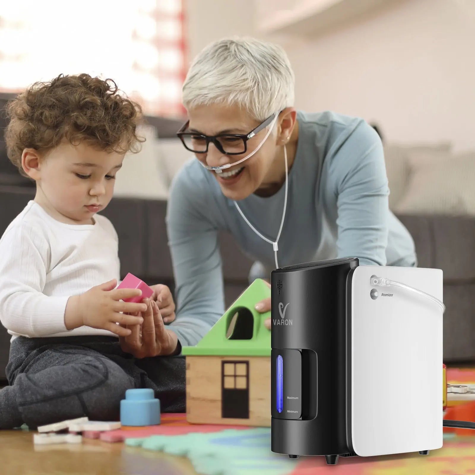 VARON VH-1 concentrateur d'oxygène continu à domicile pour les personnes âgées