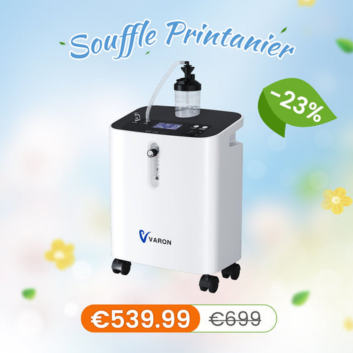 VARON VH-3 PRO Concentrateur d'oxygène à domicile | 10 Niveaux de Réglage, Thérapie Confortable, certifié CE VARON