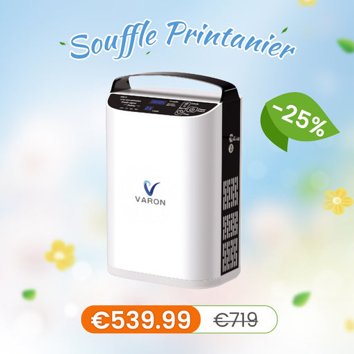 VARON VP-1 Pulse Concentrateur d'oxygène portable - Fonctionnement 24h, certifié CE VARON-FR
