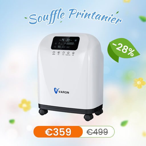 Concentrateur d'oxygène VARON VH-4 pour domicile | Flux continu réglable 1-9 L/min VARON