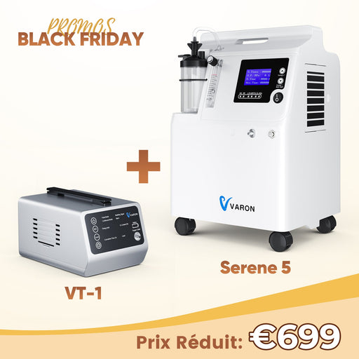 【Ensemble Essentiel】VARON Serene 5 (5L) + VT-1 : Solution complète pour un bien-être à domicile et en voyage VARON