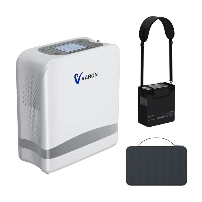 VARON VP-8 Lite | Concentrateur d’oxygène portable 2 kg à débit pulsé (1–7 niveaux) VARON-FR