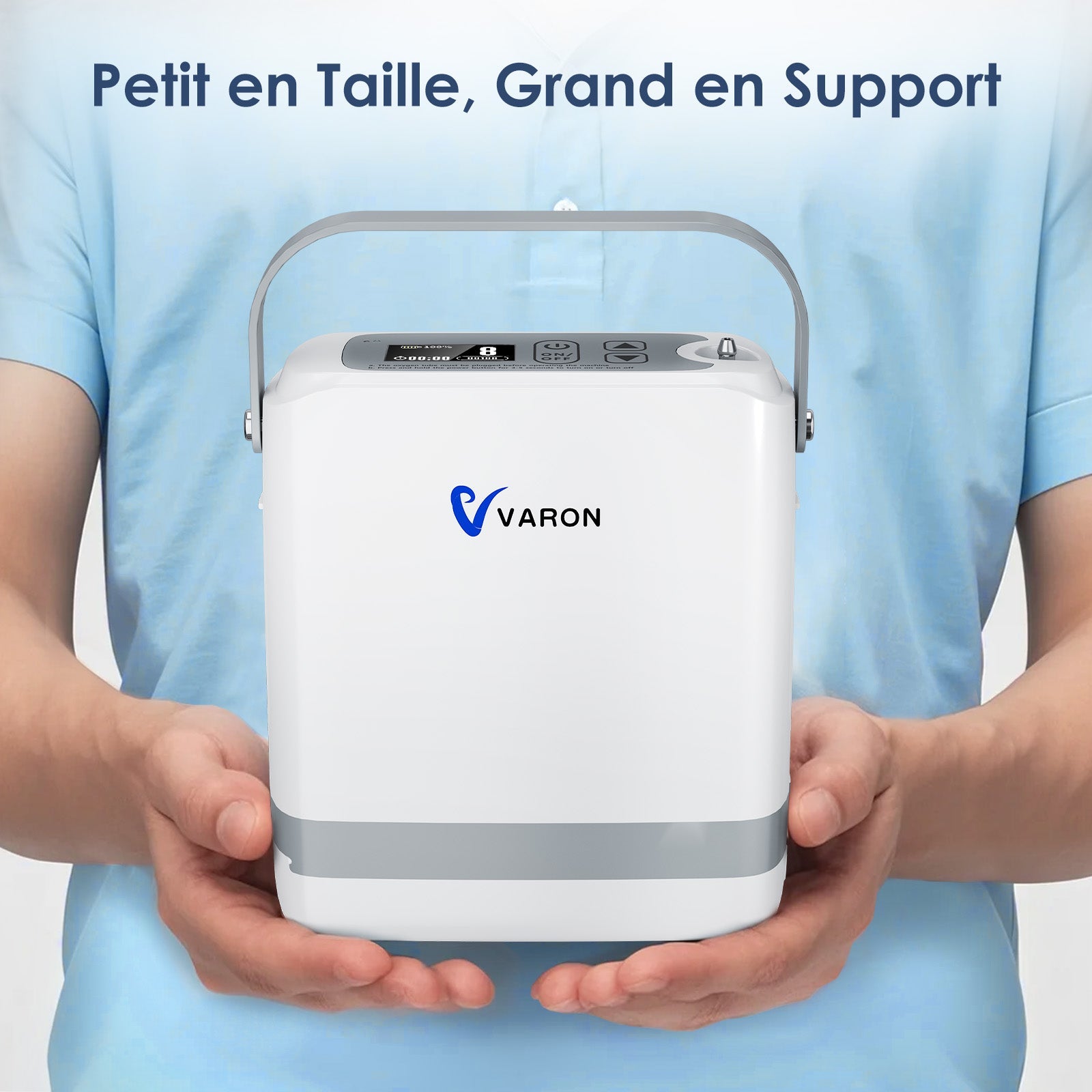 VARON VP-8G | Concentrateur Oxygen Portable Pulsé - 93% Pureté - Autonomie Étendue VARON-FR