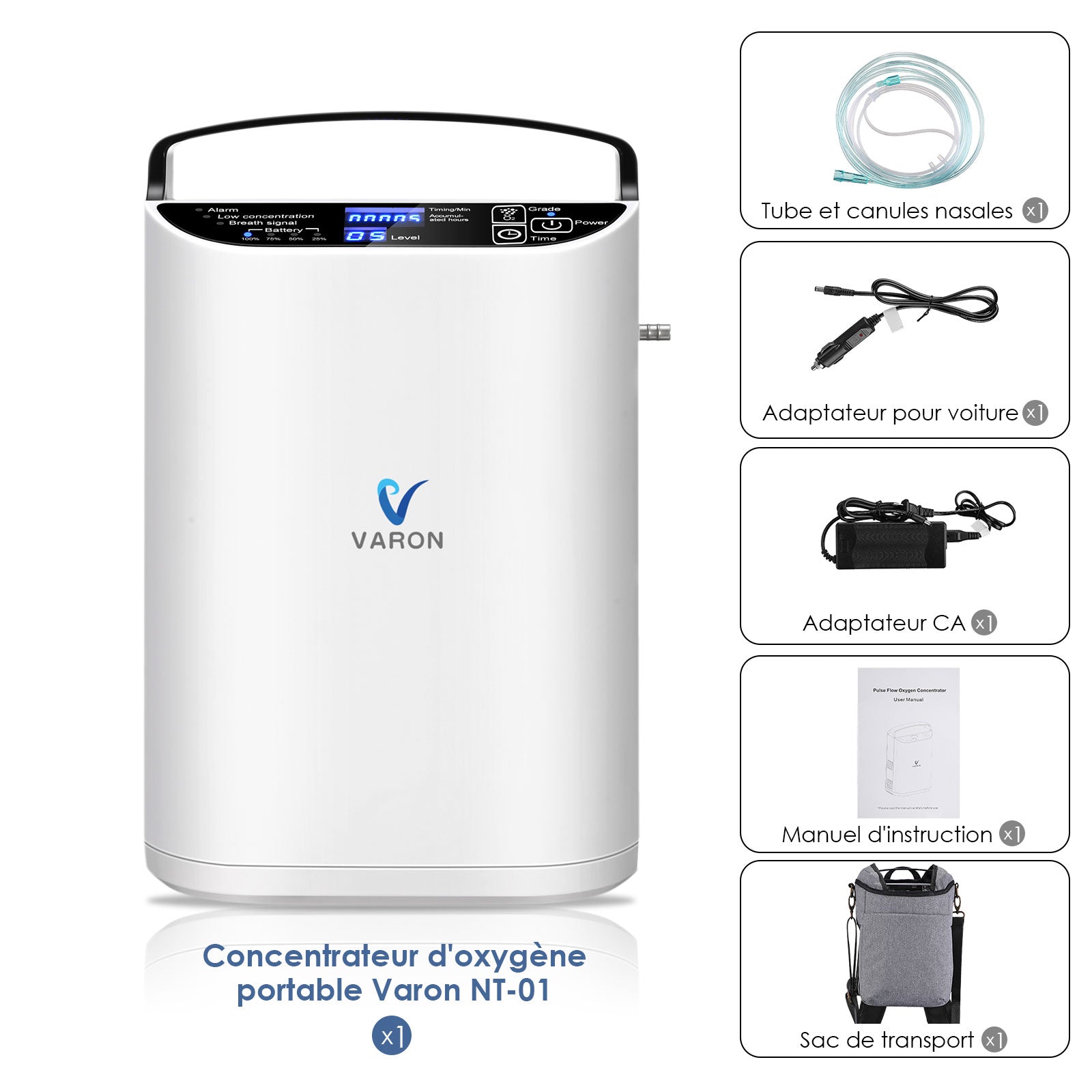VARON VP-1  1-5L Accessoires pour le concentrateur d'oxygène portable 