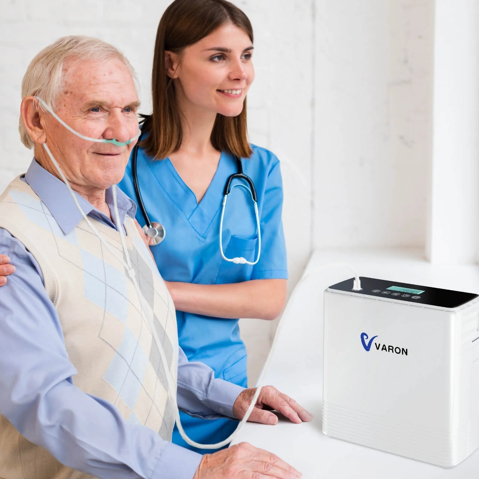 VARON VP-6 Concentrateur d'oxygène continu portable pour les personnes âgées