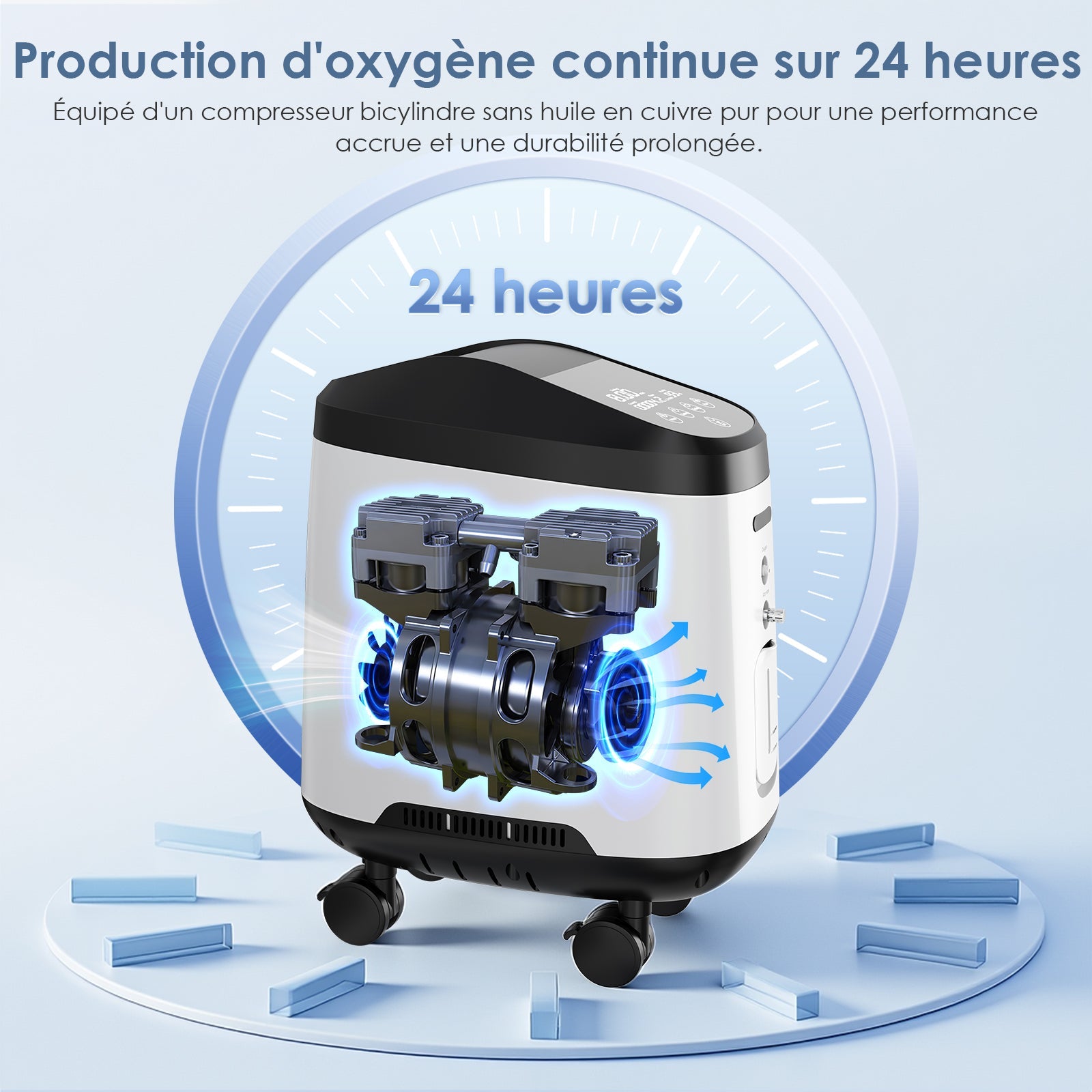 VARON PRO VH-2 Concentrateur d'oxygène à domicile | 9 Niveaux de Réglage, Approuvé CE VARON