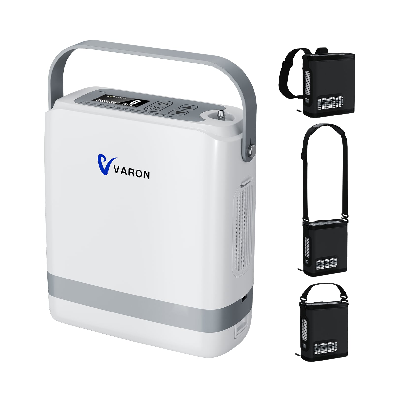 VARON VP-8G | Concentrateur Oxygen Portable Pulsé - 93% Pureté - Autonomie Étendue VARON-FR