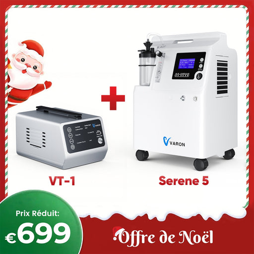 【Ensemble Essentiel】VARON Serene 5 (5L) + VT-1 | Solution complète pour un bien-être à domicile et en voyage VARON