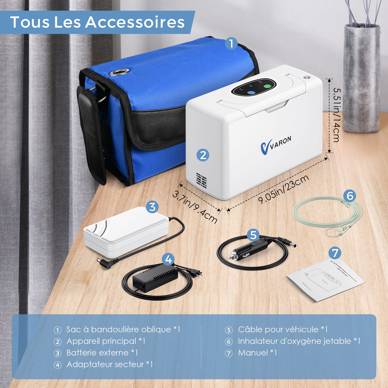 VARON VL-2 Accessoires pour concentrateur d'oxygène  Light
