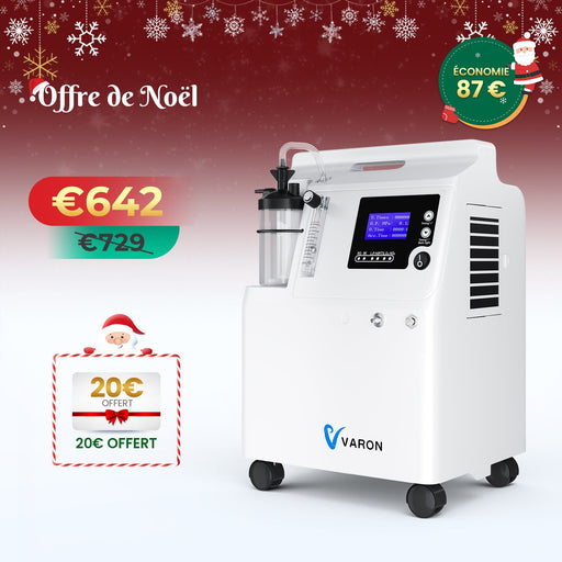 FDA Concentrateur d'oxygène VARON Serene 5 5L-Certification CE, 72H de fonctionnement VARON
