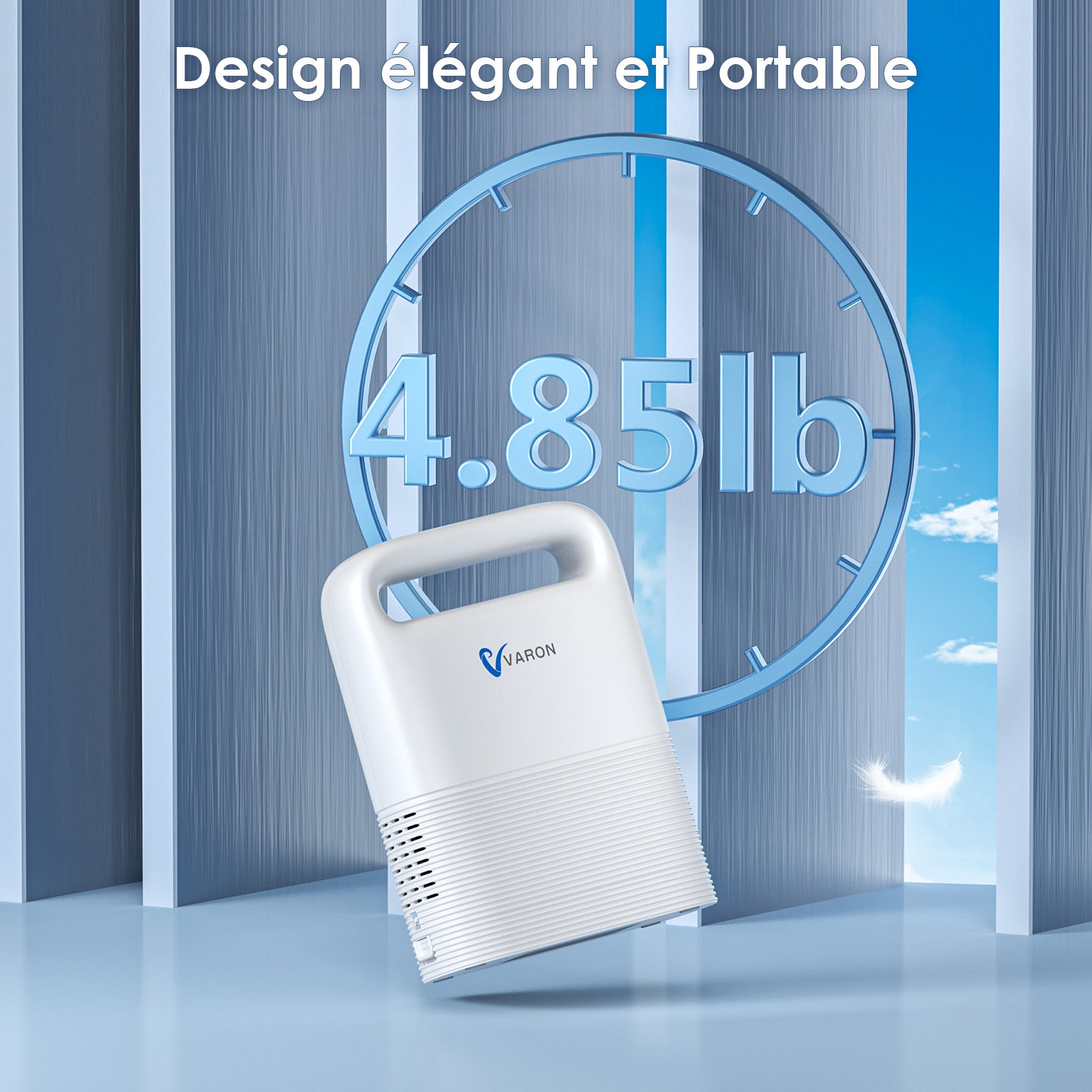 Utilisateur transportant le concentrateur d'oxygène VP-2 en voyage pour une assistance respiratoire fiable