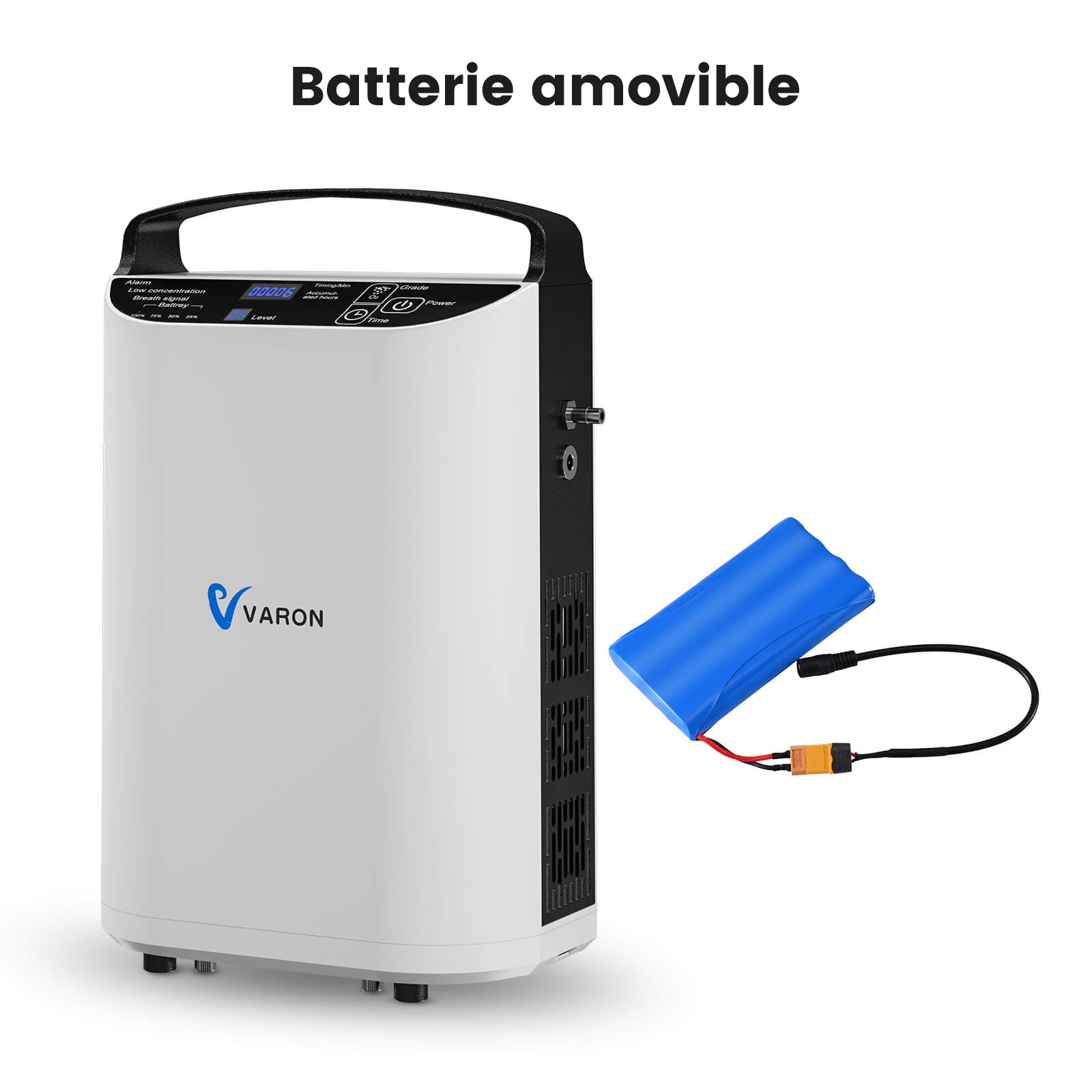 VARON VP-1 Pulse Concentrateur d'oxygène portable - Fonctionnement 24h, certifié CE VARON-FR