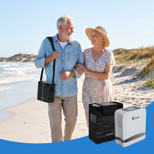 VARON VP-8 Lite | Concentrateur d’oxygène portable 2 kg à débit pulsé (1–7 niveaux) VARON-FR