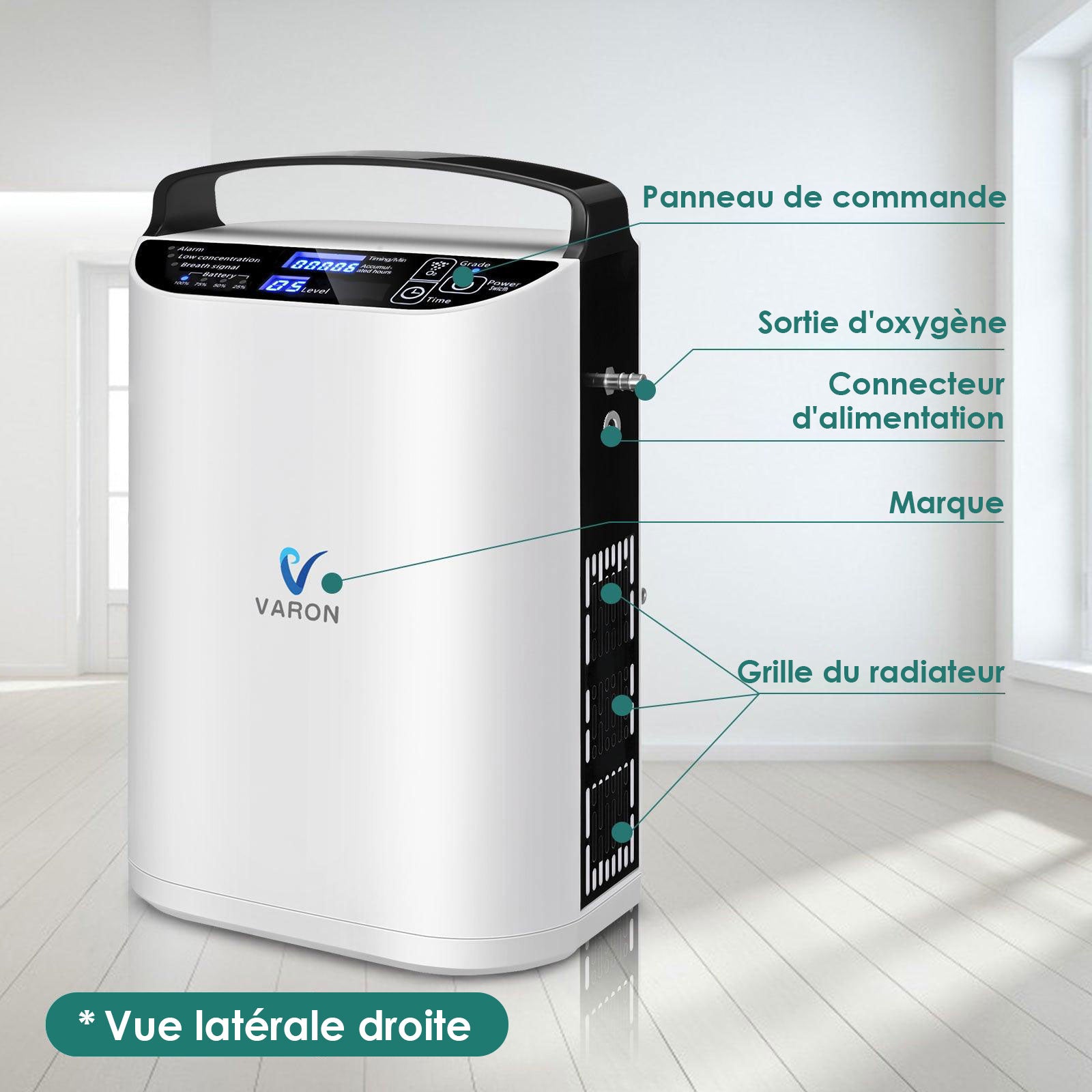 VARON VP-1  1-5L Accessoires pour le concentrateur d'oxygène portable 