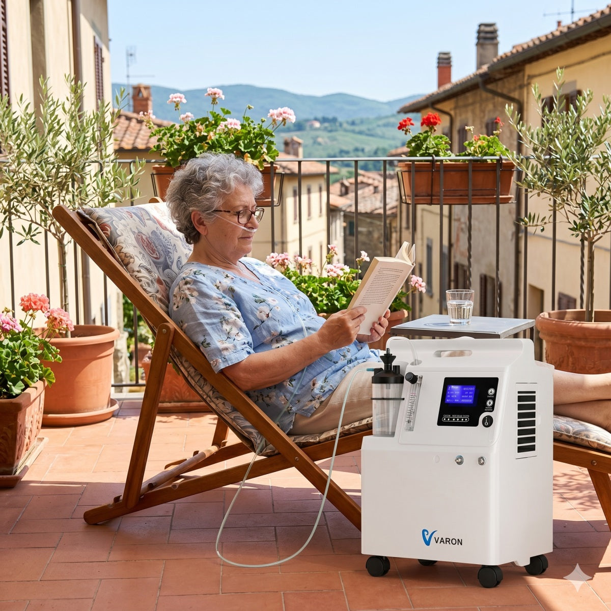 FDA Concentrateur d'oxygène VARON Serene 5 5L-Certification CE, 72H de fonctionnement VARON