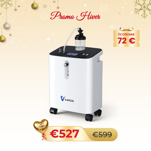 VARON VH-3 PRO Concentrateur d'oxygène à domicile | 10 Niveaux de Réglage, Thérapie Confortable, certifié CE VARON