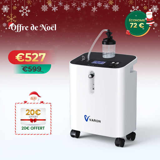 VARON VH-3 PRO Concentrateur d'oxygène à domicile | 10 Niveaux de Réglage, Thérapie Confortable, certifié CE VARON