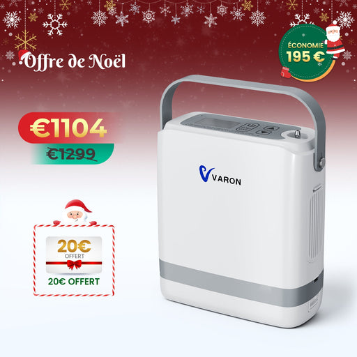 Précommande VARON VP-8G | Concentrateur Oxygen Portable Pulsé - 93% Pureté - Autonomie Étendue VARON-FR