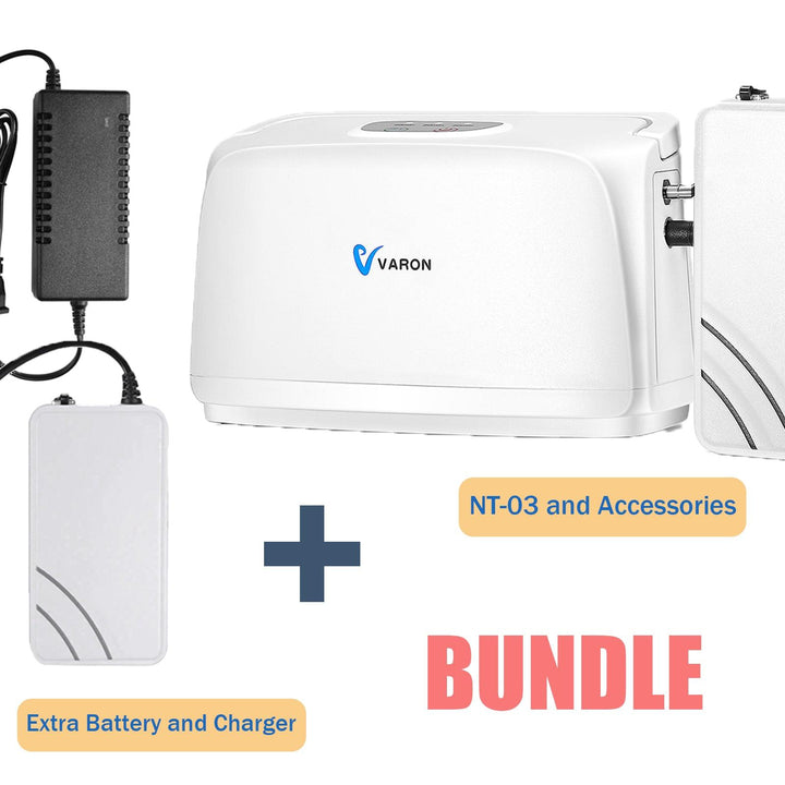 VARON 3L/min Portable Oxygen Concentrator VL-1 & Battery & Charger Bundle - VARON