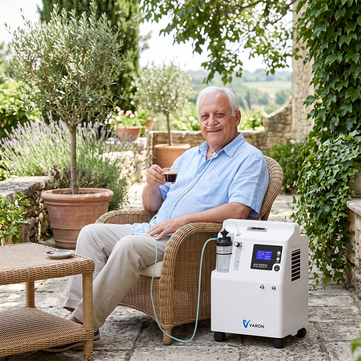 FDA Concentrateur d'oxygène VARON Serene 5 5L-Certification CE, 72H de fonctionnement VARON