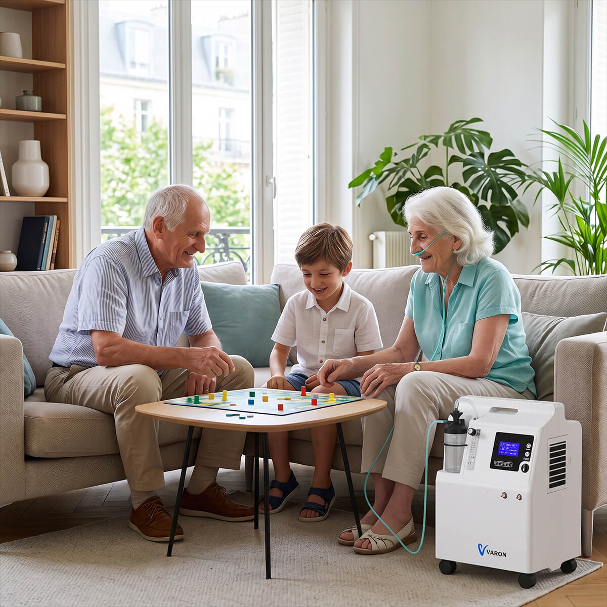 FDA Concentrateur d'oxygène VARON Serene 5 5L-Certification CE, 72H de fonctionnement VARON