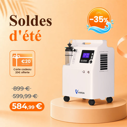 FDA Concentrateur d'oxygène VARON Serene 5 5L-Certification CE, 72H de fonctionnement VARON