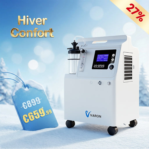 FDA Concentrateur d'oxygène VARON Serene 5 5L-Certification CE, 72H de fonctionnement VARON