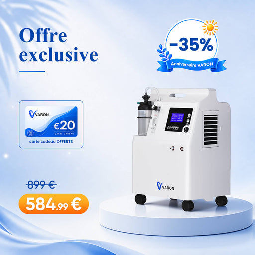 FDA Concentrateur d'oxygène VARON Serene 5 5L-Certification CE, 72H de fonctionnement VARON