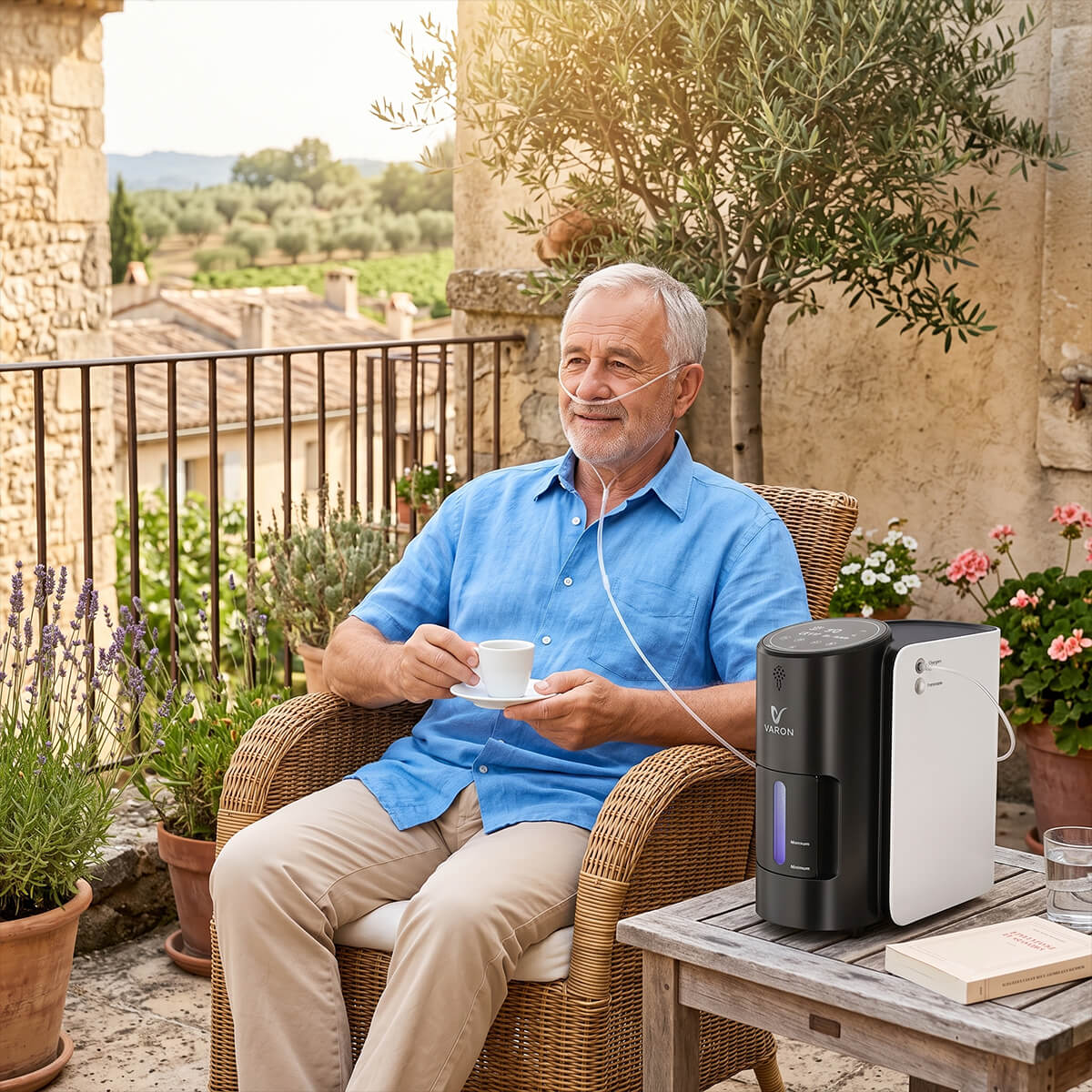 VARON VH-1 Concentrateur d'oxygène à domicile | 7 Niveaux de Réglage, Vital Senior Health, certifié CE VARON