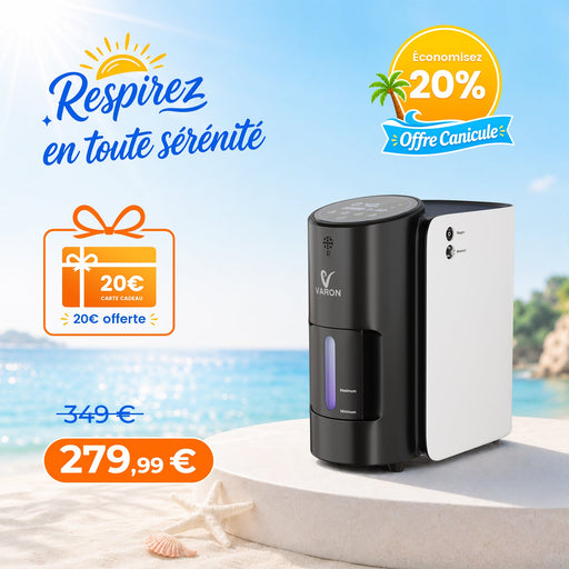 VARON VH-1 Concentrateur d'oxygène à domicile | 7 Niveaux de Réglage, Vital Senior Health, certifié CE VARON