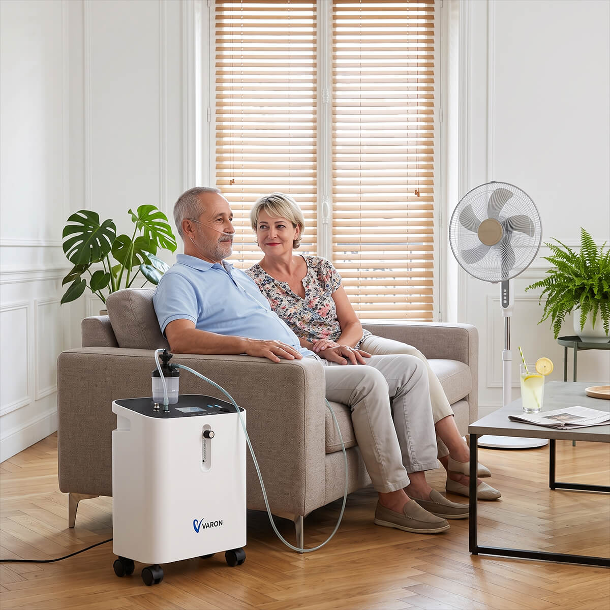 VARON VH-3 PRO Concentrateur d'oxygène à domicile | 10 Niveaux de Réglage, Thérapie Confortable, certifié CE VARON