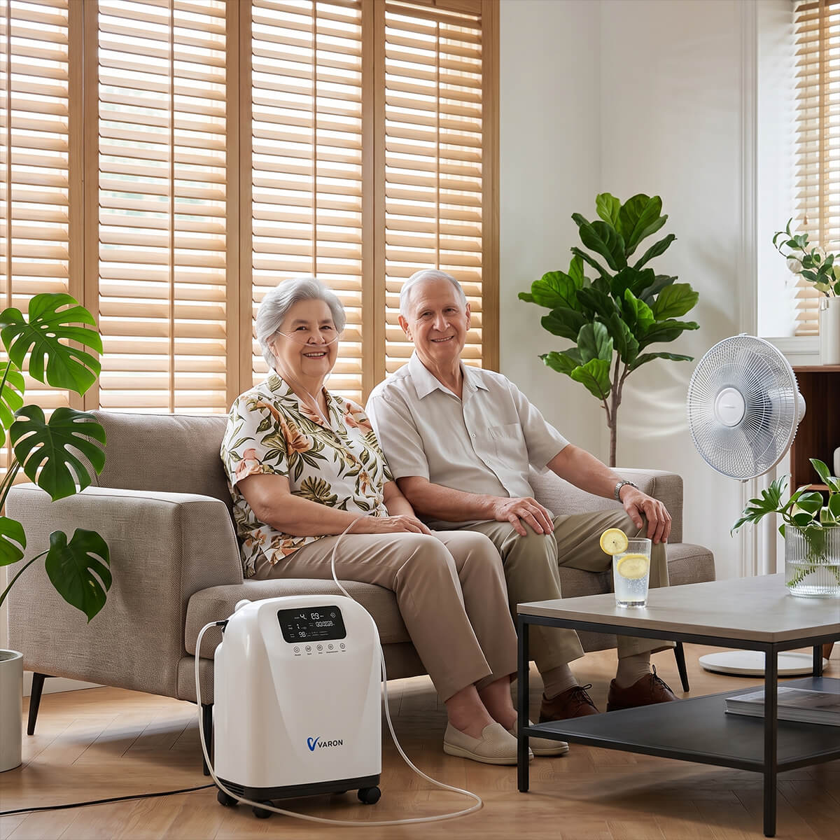 Concentrateur d'oxygène VARON VH-4 pour domicile | Flux continu réglable 1-9 L/min VARON
