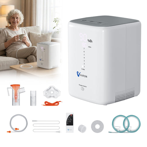 VARON VH-3 Concentrateur d'oxygène à domicile | 7 Niveaux de Réglage, Thérapie Confortable, certifié CE VARON