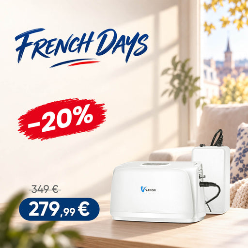 Concentrateur d'oxygène VARON VL-1 | Idéal pour la mobilité, certifié CE VARON