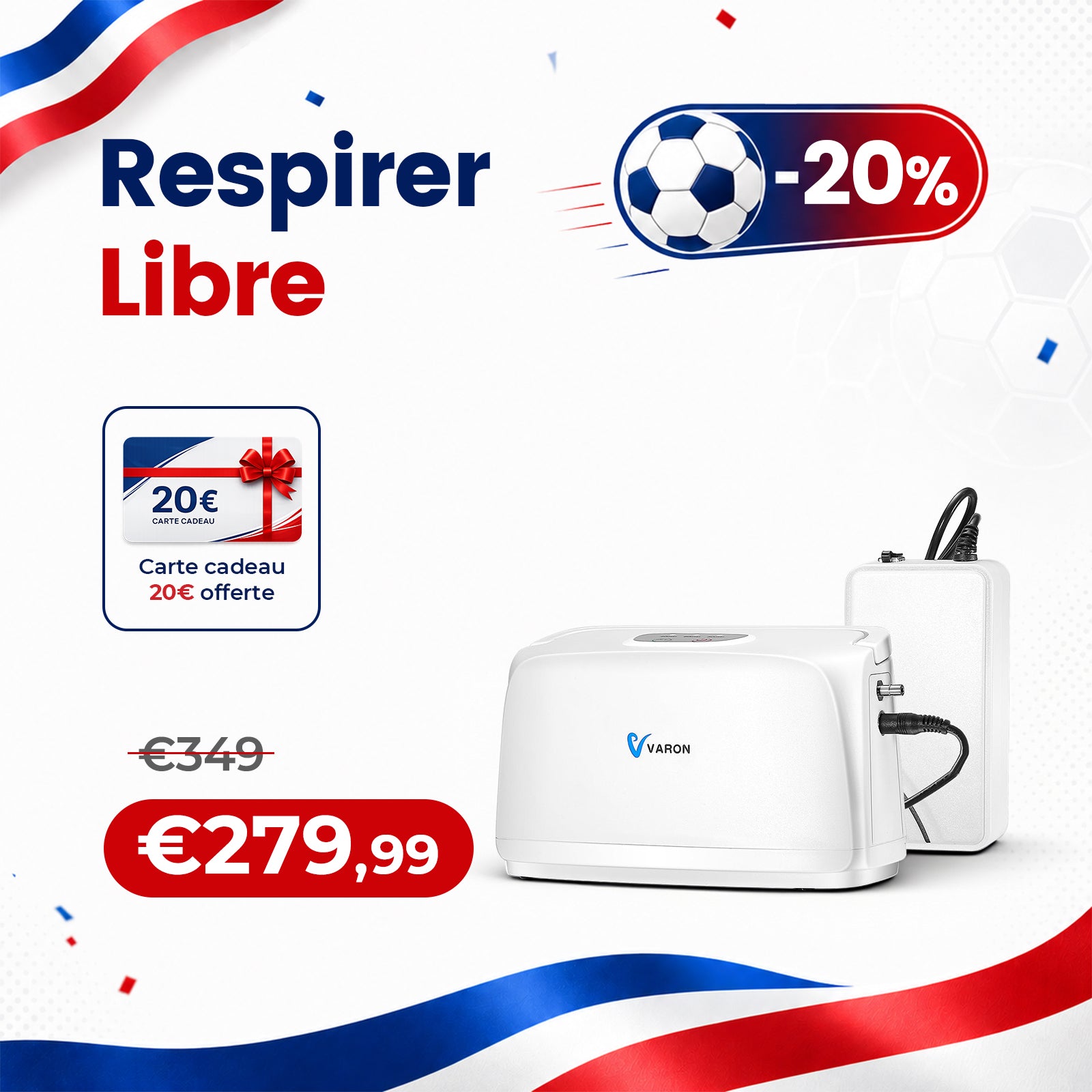 VARON 3L/min Tragbarer Sauerstoffkonzentrator VL-1