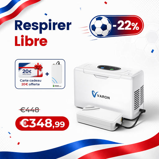 VARON VL-2 Light Concentrateur d'oxygène portable continu 3L/min, certifié CE VARON