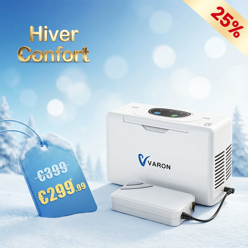 VARON VL-2 Light Concentrateur d'oxygène portable continu 3L/min, certifié CE VARON