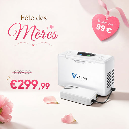 VARON VL-2 Light Concentrateur d'oxygène portable continu 3L/min, certifié CE VARON