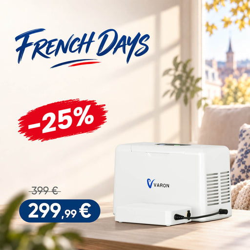 VARON VL-2 Light Concentrateur d'oxygène portable continu 3L/min, certifié CE VARON