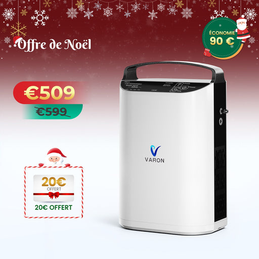 VARON VP-1 Pulse Concentrateur d'oxygène portable - Fonctionnement 24h, certifié CE VARON-FR