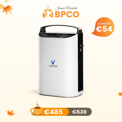 VARON VP-1 Pulse Concentrateur d'oxygène portable - Fonctionnement 24h, certifié CE VARON-FR