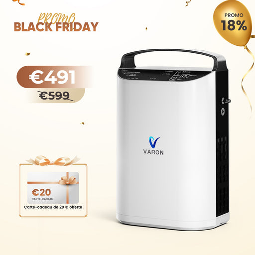 VARON VP-1 Pulse Concentrateur d'oxygène portable - Fonctionnement 24h, certifié CE VARON-FR