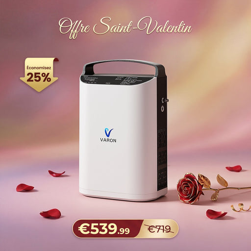 VARON VP-1 Pulse Concentrateur d'oxygène portable - Fonctionnement 24h, certifié CE VARON-FR