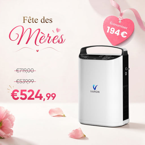 VARON VP-1 Pulse Concentrateur d'oxygène portable - Fonctionnement 24h, certifié CE VARON-FR